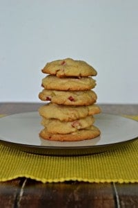 Lemon Rhubarb Cookies are sweet, tart, and bursting with flavor.