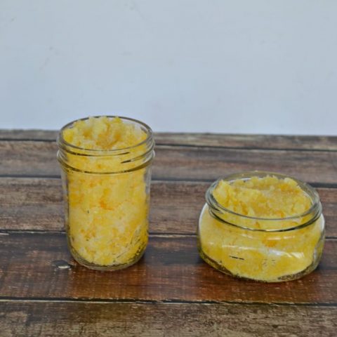 Lemon Sugar Scrub is bright and perfect to use on dry skin,