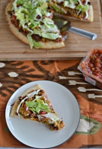 Taco Pizza is a great way to switch up your pizza night with delicious taco toppings!