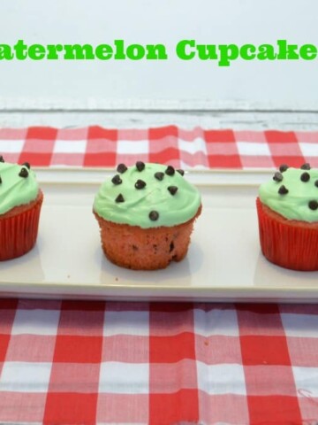 Watermelon Cupcakes are great for picnics or BBQ's