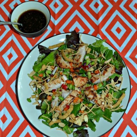 Quick and Easy Asian Grilled Chicken Salads with Sesame Soy Dressing is ready in just 10 miutes!