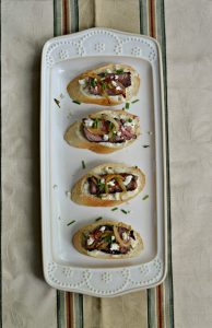 Grilled Beef Crostini with Blue Cheese and Caramelized Onions