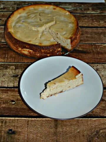 Delicious Butterscotch and Peach cheesecake