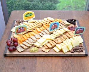 A delicious cheese plate made with Londoner and Kerrygold cheese