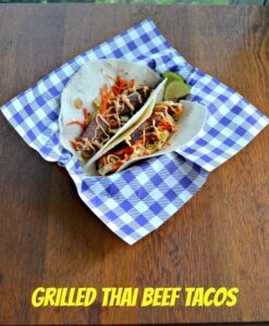Fresh Grilled Thai Beef Tacos with Slaw