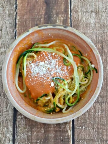 Tasty Zoodles with Vodka Sauce is healthier than a traditional pasta recipe
