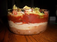 7 Layer Mexican Dip is always a hit at parties!