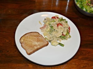Quick and easy Lemon and Artichoke Pasta with artichokes, asparagus, and tomatoes.