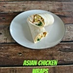 Easy to make Asian Chicken Wraps with Soy Yogurt Sauce