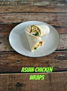 Easy to make Asian Chicken Wraps with Soy Yogurt Sauce