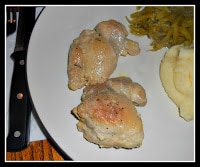 Chicken Fricassee made with chicken thighs