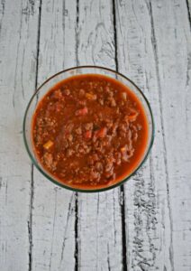 CSA Bolognese is an awesome way to use up vegetables from a CSA share when added to ground beef and chorizo