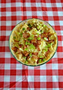 Loaded Barbecue Potato Salad with bacon, green onions, and Kerrygold Dubliner