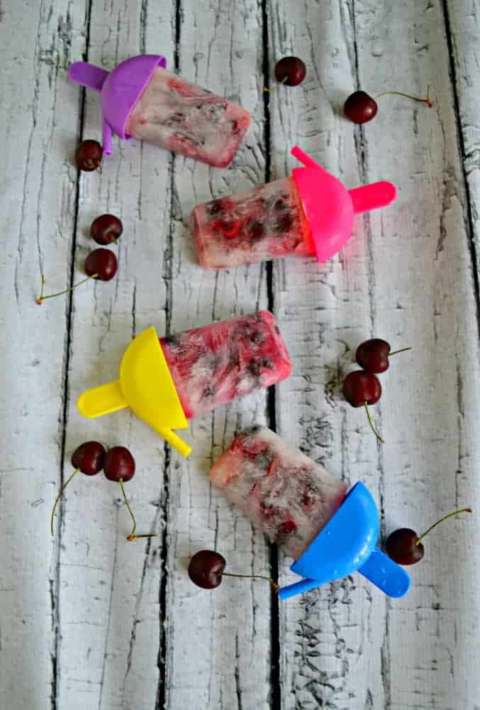 Cool off with easy Cherry Limeade Popsicles