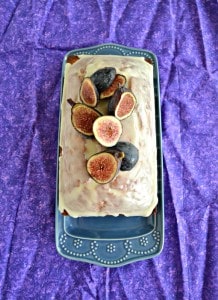 Fig Almond Tea Cake with White Chocolate Ganache and fresh figs