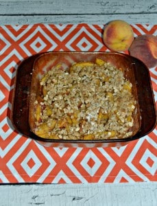 Delicious and easy spiced Peach Crisp