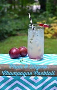 Plum and Thyme Champagne Cocktail