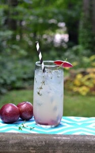 Refresh with a Plum and Thyme Champagne Cocktail this summer