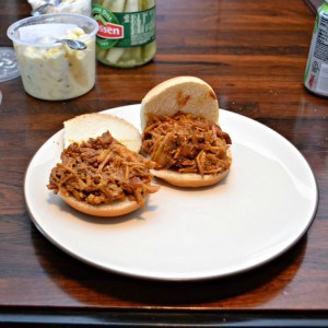 Delicious Mustard Style Pulled Pork Sandwiches in the Slow Cooker