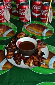 Need an easy Game Day appetizer? Check out these Grilled WIngs with sweet, smokey, and spicy Coca-Cola BBQ Sauce