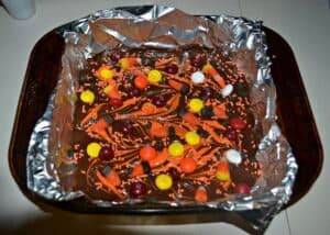 Easy to make Halloween Bark using your favorite Halloween candy!