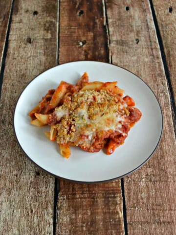 Make eggplant parmesan without frying the eggplant with this delicious Eggplant Parmesan Baked Ziti
