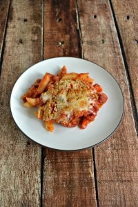 Eggplant Parmesan Baked Ziti is a combination of two of my favorite pasta dishes!