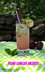 Fun and fruity Plum Ginger Mojitos