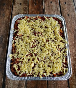 Tasty Chili and Rice Casserole topped with Kerrygold Aged Cheddar Cheese (Freezer Meal)
