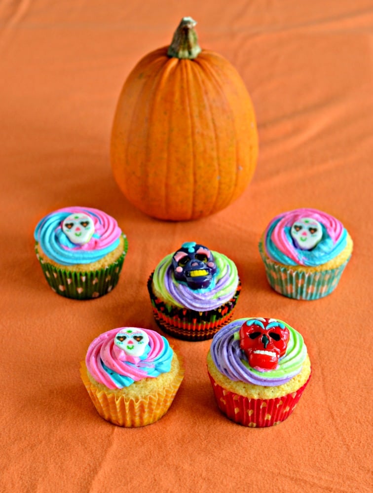 Sugar Skull Cupcakes for the Day of the Dead