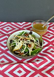 Delicious Winter Salad combines pears, dried cherries, pepper jack cheese, and a citrus vinaigrette.