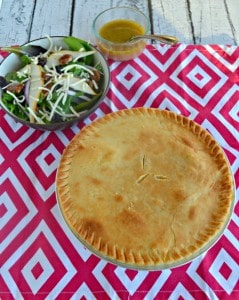 Marie Callender Pot Pies and a Winter Salad with Homemade Citrus Vinaigrette is a delicious combination!
