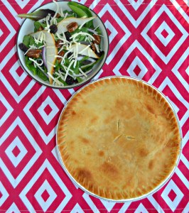Marie Callender Pot Pie with Winter Salad and Homemade Citrus Dressing is a delicious and easy meal.