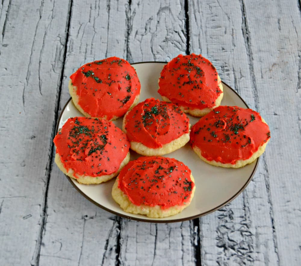 Fun Red Frosted Sugar Cookies are grat for the holidays