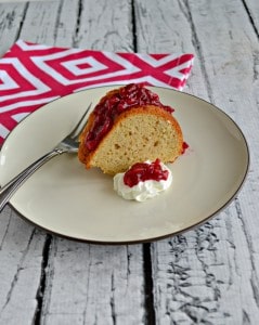 Delicious Spice Bundt Cake topped with Cranberry Nut Relish