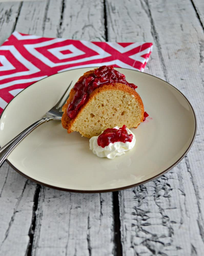 Spice Cake with Cranberry Nut Sauce