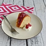 Spice Cake with a sweet and tart cranberry nut sauce