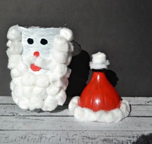 Easy Santa Claus Cookie Jar made with a 2 liter bottle