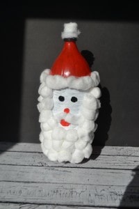 Santa Claus Cookie Jar made with a 2 liter Coke bottle