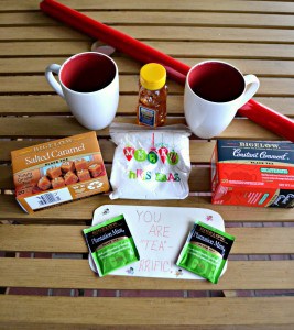 Everything you need to make a Bigelow Tea Gift Basket