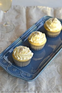 These Vanilla Cupcakes with Champagne Frosting are one of my favorites!