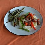 Make an easy weeknight meal with this Kielbasa and Peppers over Mashed Potatoes