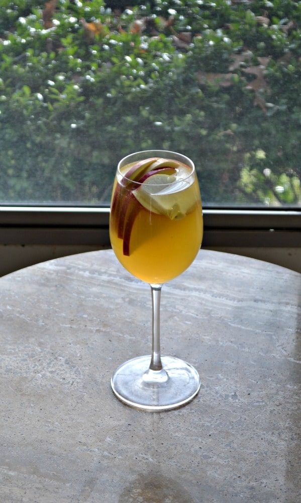 Serve this Sparkling Pear Apple White Sangria at your next party