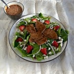 Balsmic Pork and Strawberry Salad with Goat Cheese
