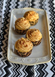 Spiced Walnut Cupcakes with Caramel Frosting
