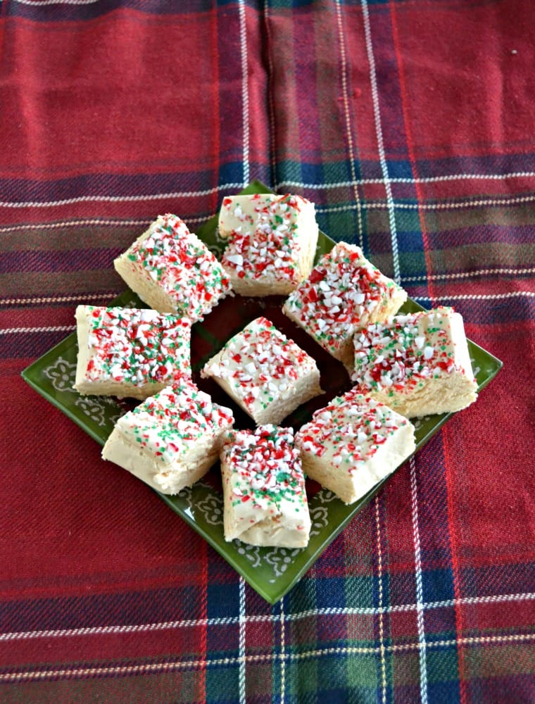 White Chocolate Peppermint Fudge is an easy and delicious holiday treat