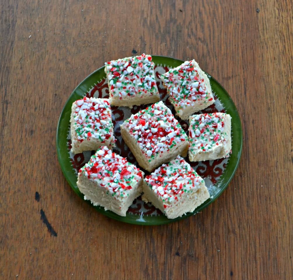 Love this easy White Chocolate Peppermint Fudge