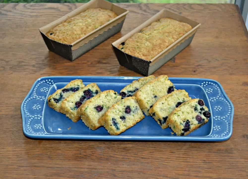 Blueberry Zucchini bread is a great way to kids to eat zucchini