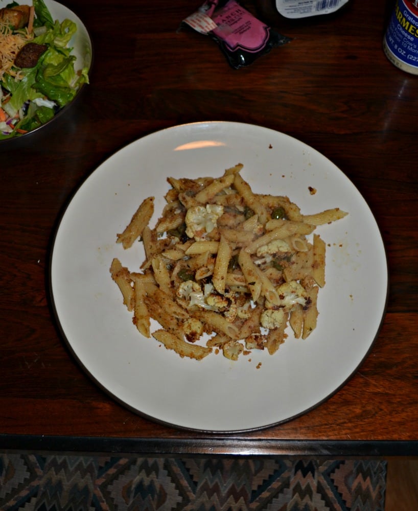 Penne with Cauliflower and a Brown Butter Mustard Sauce is delicious!