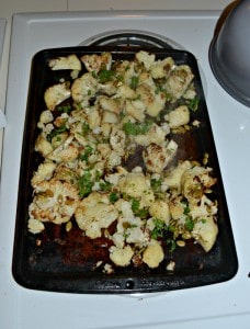 Roasted Cauliflower topped with Brown Butter, Pumpkin Seeds and Lime juice makes a flavorful side dish